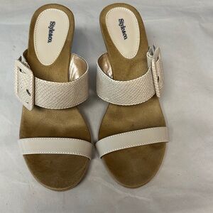 Style & Co. Women's Beige Buckle Sandals